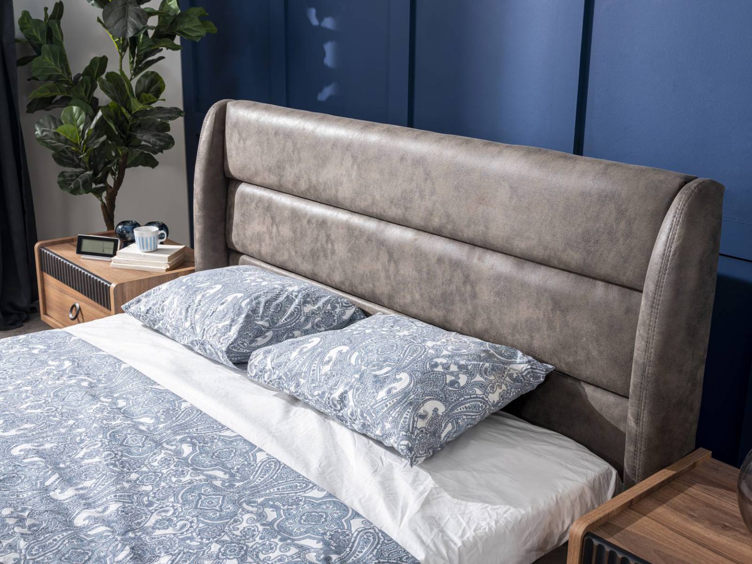 Eva İskandinav Yatak Odası Bazalı Yatak Odası Takımı Decohill Mobilya